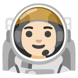 Astronaut: Light Skin Tone — Google