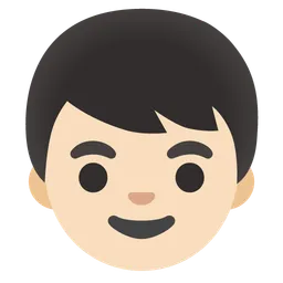 Boy: Light Skin Tone — Google