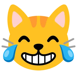Cat Face with Tears of Joy — Google