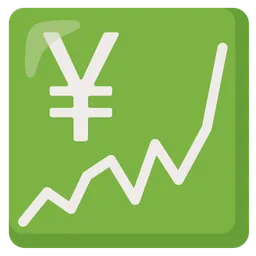 Chart with Upwards Trend and Yen Sign — Google