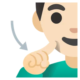 Deaf Man: Light Skin Tone — Google