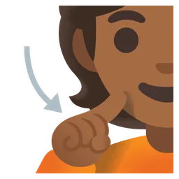 Deaf Person: Medium-Dark Skin Tone — Google