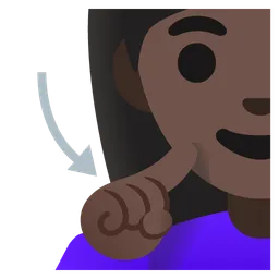 Deaf Woman: Dark Skin Tone — Google