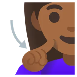 Deaf Woman: Medium-Dark Skin Tone — Google