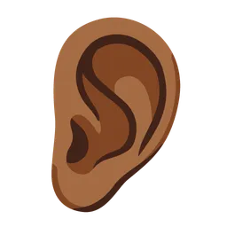 Ear: Medium-Dark Skin Tone — Google