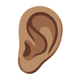 Ear: Medium Skin Tone — Google