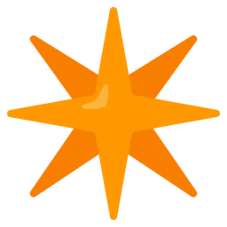 Eight Pointed Black Star — Google
