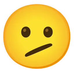 Face with Diagonal Mouth — Google