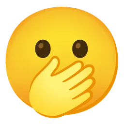 Face with Open Eyes and Hand Over Mouth — Google
