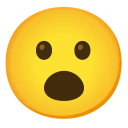 Face with Open Mouth — Google