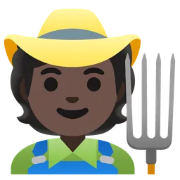 Farmer: Dark Skin Tone — Google