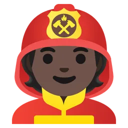 Firefighter: Dark Skin Tone — Google