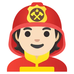 Firefighter: Light Skin Tone — Google