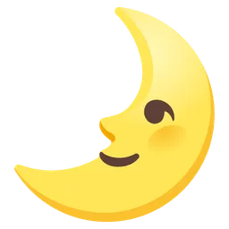 First Quarter Moon with Face — Google