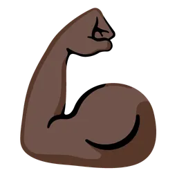 Flexed Biceps: Dark Skin Tone — Google