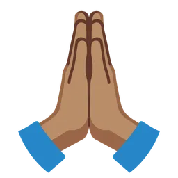 Folded Hands: Medium Skin Tone — Google