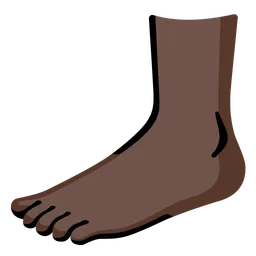 Foot: Dark Skin Tone — Google