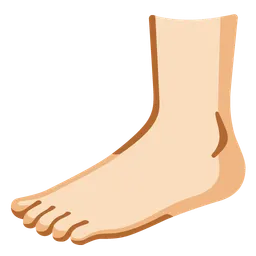 Foot: Light Skin Tone — Google