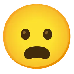 Frowning Face with Open Mouth — Google