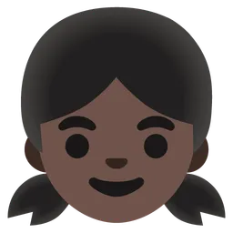 Girl: Dark Skin Tone — Google