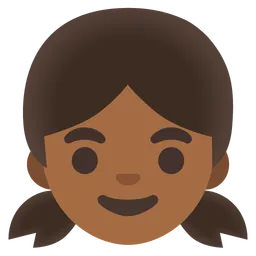 Girl: Medium-Dark Skin Tone — Google