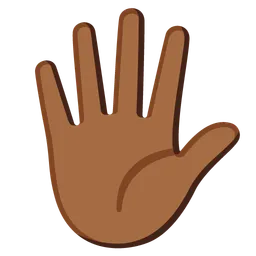 Hand with Fingers Splayed: Medium-Dark Skin Tone — Google