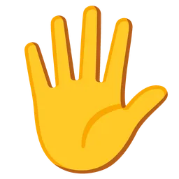 Raised Hand with Fingers Splayed — Google