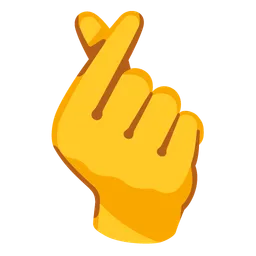 Hand with Index Finger and Thumb Crossed — Google
