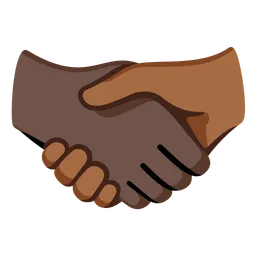 Handshake: Dark Skin Tone, Medium-Dark Skin Tone — Google