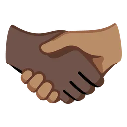 Handshake: Dark Skin Tone, Medium Skin Tone — Google