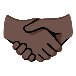 Handshake: Dark Skin Tone — Google
