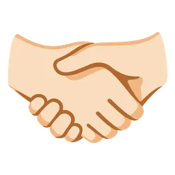 Handshake: Light Skin Tone — Google
