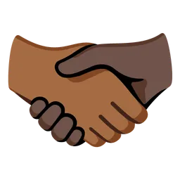 Handshake: Medium-Dark Skin Tone, Dark Skin Tone — Google