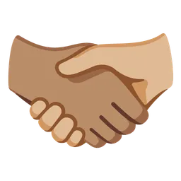 Handshake: Medium Skin Tone, Medium-Light Skin Tone — Google