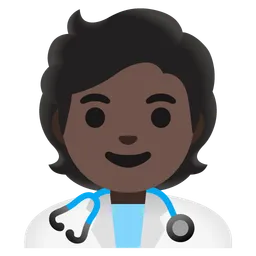 Health Worker: Dark Skin Tone — Google