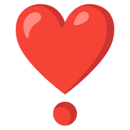 Heavy Heart Exclamation Mark Ornament — Google