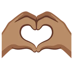 Heart Hands: Medium Skin Tone — Google