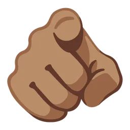 Index Pointing at the Viewer: Medium Skin Tone — Google