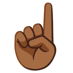 Index Pointing Up: Medium-Dark Skin Tone — Google