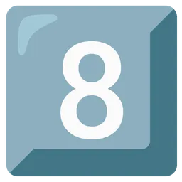 Keycap Digit Eight — Google
