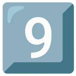 Keycap Digit Nine — Google