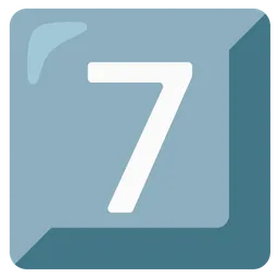 Keycap Digit Seven — Google