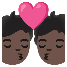 Kiss: Dark Skin Tone — Google