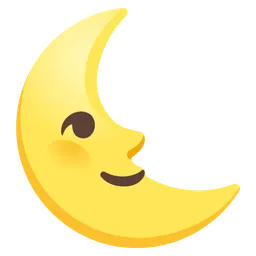 Last Quarter Moon with Face — Google