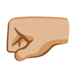 Left-Facing Fist: Medium-Light Skin Tone — Google