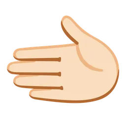Leftwards Hand: Light Skin Tone — Google