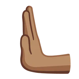 Leftwards Pushing Hand: Medium Skin Tone — Google