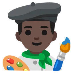 Man Artist: Dark Skin Tone — Google