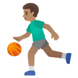 Man Bouncing Ball: Medium Skin Tone — Google