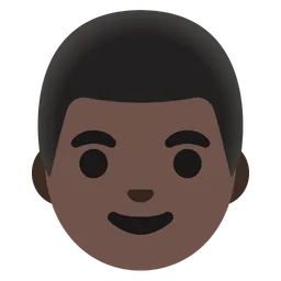 Man: Dark Skin Tone — Google